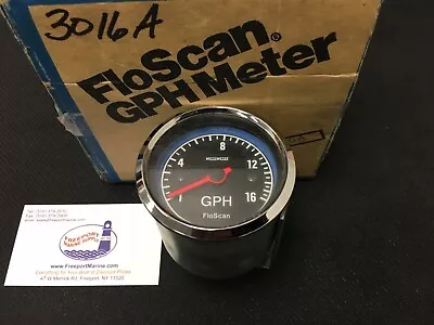 FloScan 3016A Marine Fuel Monitor Meter Gauge  1-16 GPH (Gauge Only)NOS • $169.99