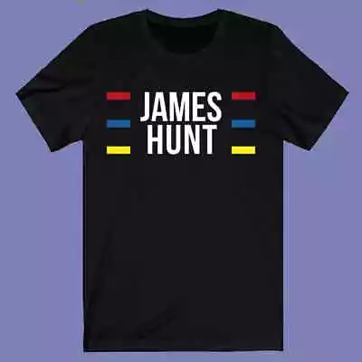 James Hunt Hesketh British Racing Legend Logo Men's Black T-shirt Size S-3XL • $25.99