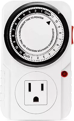 IPower 24 Hour Plug-in Mechanical Electric Outlet Timers Switch Programmable • $9.99