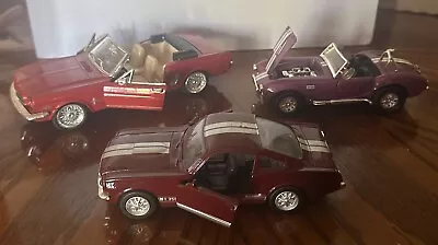 Lot Of 3 Diecast Cars: 1965 Shelby Cobra Shelby Ford Mustang All Excellent • $12.99