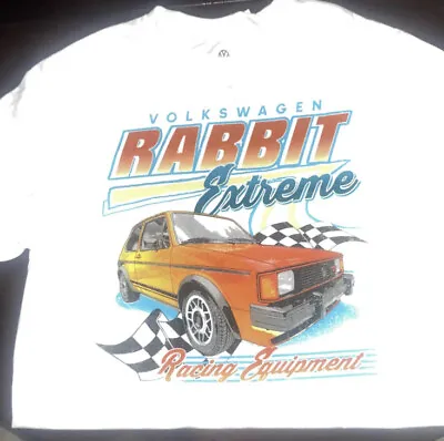 Vintage Volkswagon VW Rabbit Extreme Shirt Medium White Racing Equipment New!! • $20.99