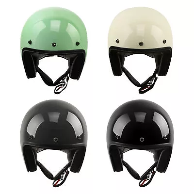 3/4Open Face Motorcycle Scooter Helmet DOT Cafe Racer Retro VintageM L XL XXL US • $39.99