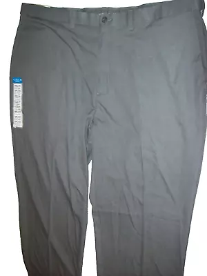 Haggar Cool 18 Performance Pants 44x30 Gray Classic Fit Comfort Waist Flat Front • $18.99