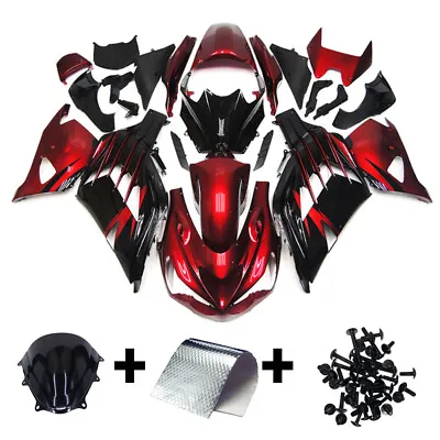 Fairing Body Kits For Kawasaki Ninja ZX14R 2012 13 14 15-2021 Bodywork Red Black • $458.95