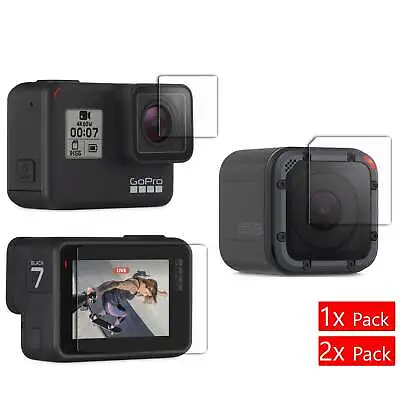 2x GoPro Hero 7 6 5 Session Black Camera Tempered Glass Screen Protector 2x 1x • $5.95
