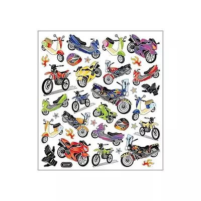 Scrapbooking Crafts Stickers Motorcycle Mania Colorful Motorcycles Scooters  • $3.99