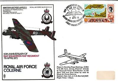 RAF Colerne - No2 Squadron RAF Regt 50th Anniv - Commemorative Cover 1972 • £1.25