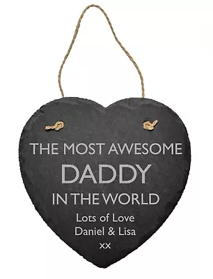 Personalised Slate Sign Mum Dad Nanny Grandad Fathers Day Gift Birthday Gift • £9.95