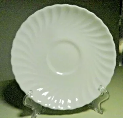 1961-Minton China-White Fife 5 5/8   Saucer-For Coffee Cup-6 Available- • $5