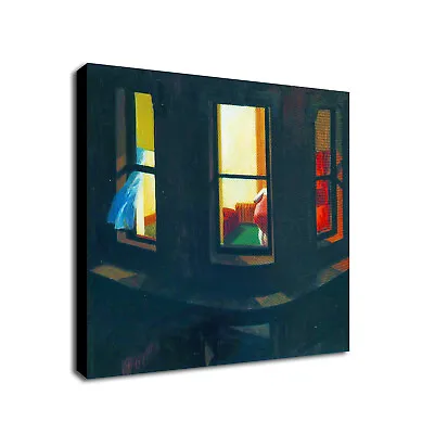 Night Windows Wall Art By Edward Hopper - Canvas Picture Framed Wall Art Print • £12.99