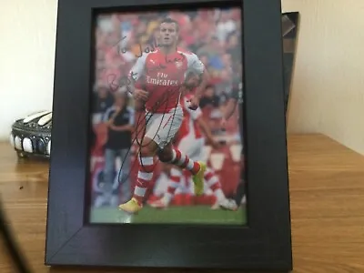 Signed Photograph Of Jack Wilshere Wearing Arsenal Kit And In A  Black Frame.VGC • £4