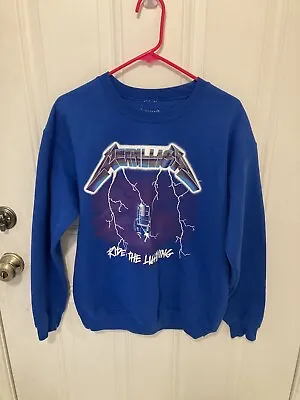 Metallica Ride The Lightning Mens Sweater Sz M Blue • $27.99