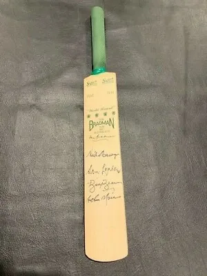 $99 • Buy Signed Bradman Mini Cricket Bat Neil Harvey Sam Loxton Bill Brown Arthur Morris