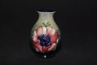 William Moorcroft Signed Anemone Pattern Small Bud Vase Made In England 4 Inches • $299