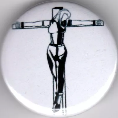 SKINHEAD GIRL Pin Button Badge 25mm - CRUCIFIED VESPA LAMBRETTA SCOOTER TROJAN   • £1.40