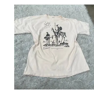 $179.99 • Buy VTG Pablo Picasso Don Quixote And Sancho Panza Art T Shirt Sz XL Spadem 