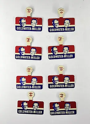 Lot Of 8 Goldwater-Miller 1964 Campaign Buttons Pins Presidential Election RARE • $9.95