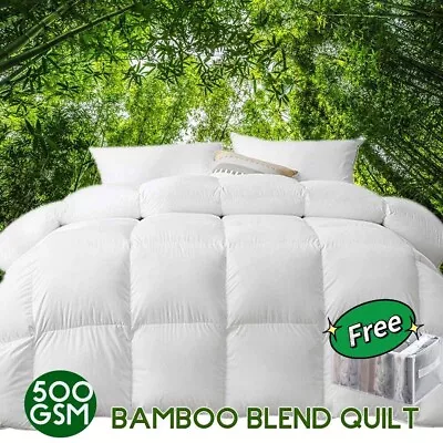 Bamboo Cotton Quilt Summer Winter Duvet Doona Single Double Queen King All Seaso • $49.67