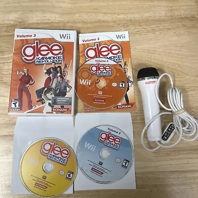 Karaoke Revolution Glee 1 2 3 Plus Microphone Nintendo Wii • $29.99