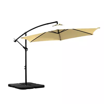 Mountview 3M Outdoor Umbrella Cantilever Base Stand Garden Patio Beach Umbrellas • $115.99
