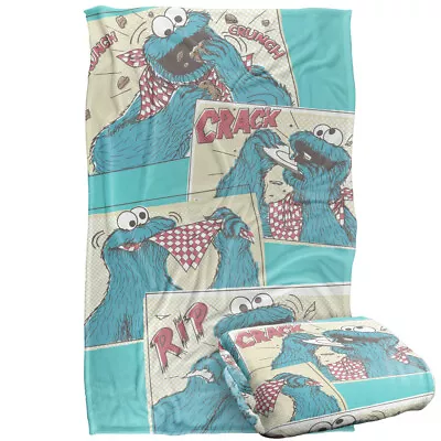 Sesame Street Cookie Monster Comic Silky Touch Super Soft Throw Blanket • $37.99