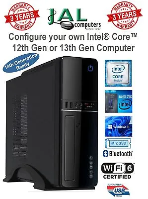 £909.95 • Buy Intel PC Configure Your Own 12th Or 13th Core I5 I7 I9 Win 11 Pro 802.11ax WiFi