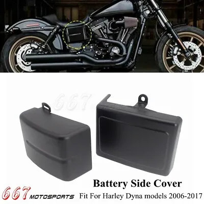 $88.96 • Buy Motorcycle Battery Side Covers For Harley Dyna FXD FXDB FXDC Wide Glide 2006-17