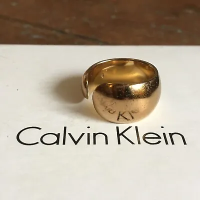 Beautiful Calvin Klein  Gold Tone Ring B8 (N1/2) RRP £65 • £15