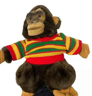 Vintage 1984 Child's Playmate Long Arm Monkey Chimpanzee Hand Puppet • $34.97