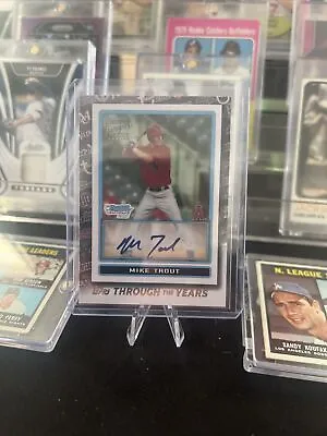 MIKE TROUT Auto RP 2021 Topps Through The Years 2009 1st Bowman Chrome #TTY28 NM • $10