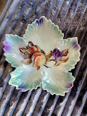 Vintage Leuchtenburg Germany Porcelain Leaf Plate Catchall Dish • $2.99