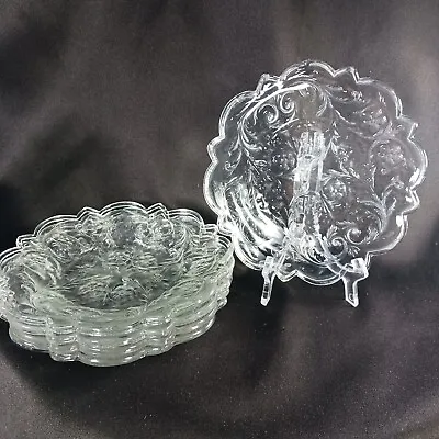 5 Vintage McKee Rock Crystal Clear Bread And Butter / Dessert Plates 6.25 Inches • $22