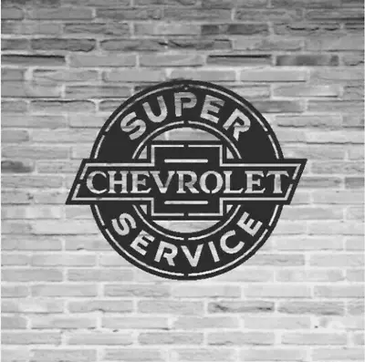 CHEVY Super Service Chevrolet Truck Car Vintage Oil Gas Pump Metal Sign Mobil • $45