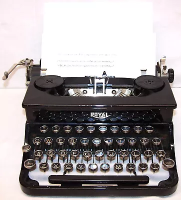 Royal Junior Portable Typewriter J58618 Serial Number 1937 Or 1938 No Case NICE • $150