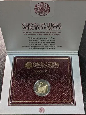 2021 Vatican 2 Euro Caravaggio 450th Anniversary Of Birth With Coin Folder • $49.99