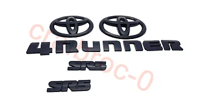 Overlay ! New 2014-2024 Toyota 4Runner SR5 Matte Black Out Emblem Kit 5 Pcs OEM • $45.88