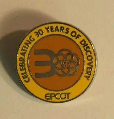 Disney Wdw Epcot 30th Anniversary Celebrating 30 Years Of Discovery Circle Pin • $11.24