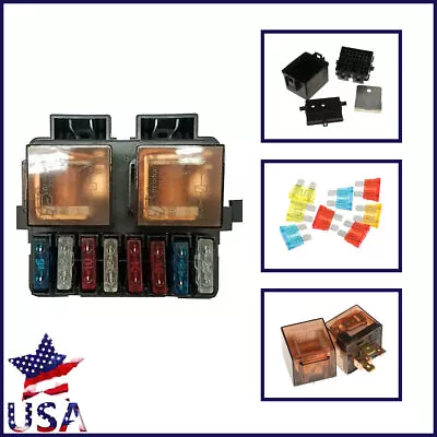 12V 2Way Circuit Car Boat Auto Automotive Relay Blade Fuse Box Holder Kits USA • $14.75