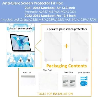 Glare Screen Protector For 2021-2018 MacBook Air 13 Inch (Apple M1 2-Pack Anti G • $27.97