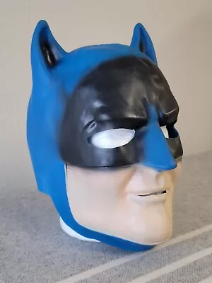 RARE Vintage 1988 Ben Cooper Blue BATMAN Rubber MASK Full Head • $49.99