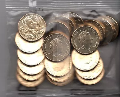2020 $1 One Dollar Australian QEII JC Mob Of Roos RAM Mint UNC Bag (20 Coins) • $49.99