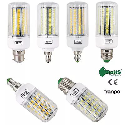 E27 E14 E12 B22 LED Corn Bulb 5730 SMD Light Corn Lamp Incandescent 20W - 160W • $6.54