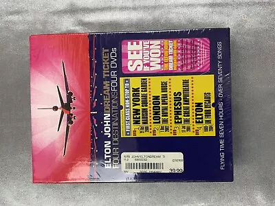 Elton John Dream Ticket Box Set W Booklet (4-Disc DVD 2004) EX • $20
