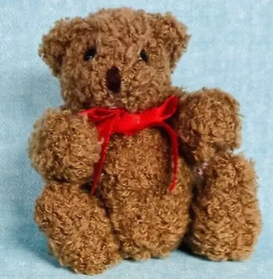 Mary Meyer Vintage 1993 Mini Jointed Plush Teddy Bear Curly Fur • $6.49