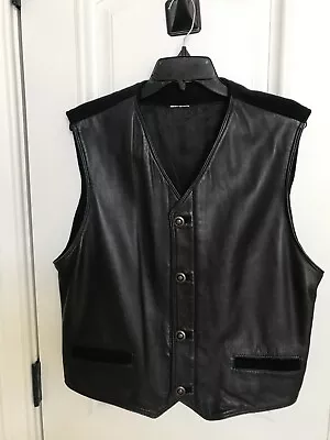 VERSUS By VERSACE  Black Leather Vest • $450