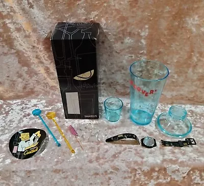 Vintage Swatch Wristwatch / Cocktail Shaker / Accessories & Box Complete  Set Nr • $1.75