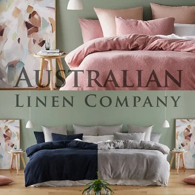 $28.49 • Buy Super Warm Teddy Fleece Quilt Cover Set Queen Soft Queen Doona/Duvet/Quilt Cover