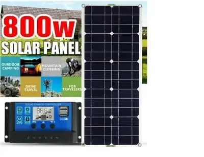 £79.99 • Buy 800W Solar Panel Kit 12V Battery Charger 100A Controller Caravan RV Boat Camping