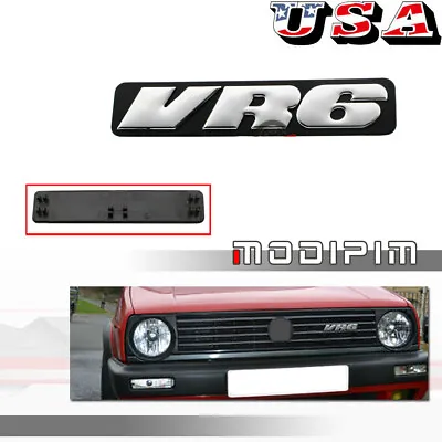 1X Black VR6 Car Bumper Grille Emblem Badge Decal Sticker For VW Jetta Golf etc • $8.99