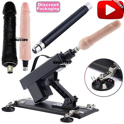 Sex Machine + Attachment Telescopic Thrusting Big Dildo Dong Vibrator Sex Toy • $104.95